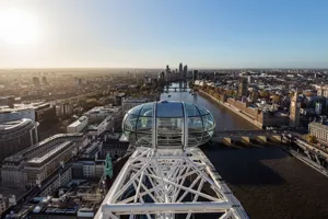 Top down view of the London Eye Pod