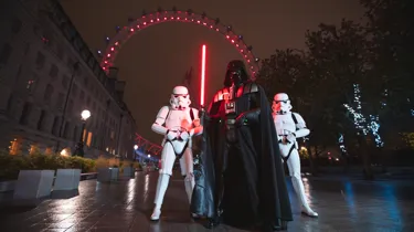 Darth Vader and Stormtroopers visit on May 4th