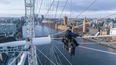 The London Eye gets a Spring Clean