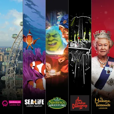 London Eye Madame Tussauds Sea Life London Dungeon Shrek's Adventure