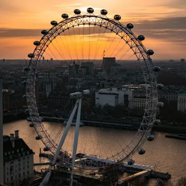 London eye at sunset