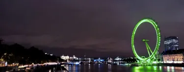 London Eye In green lights