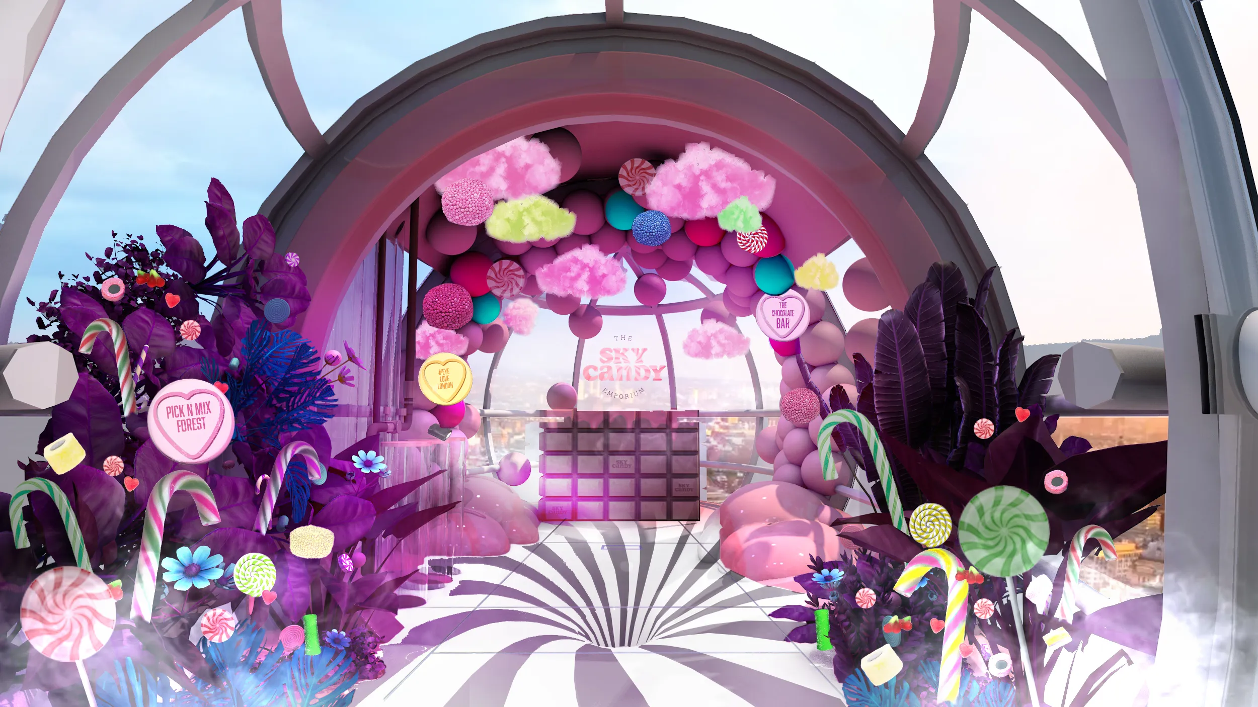 Sky Candy Emporium pod on the London Eye