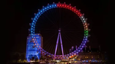London Eye lit up for Facebook