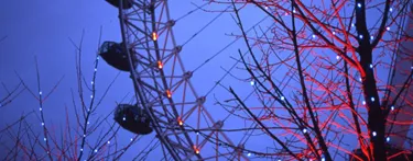 London Eye Under Christmas Lights