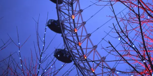 London Eye Under Christmas Lights