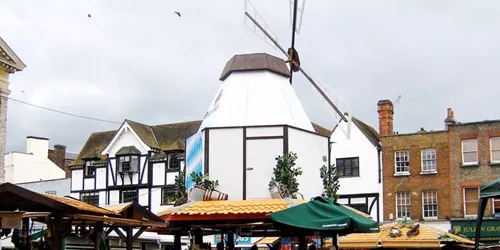 Market With A Windmill