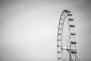 Black And White London Eye