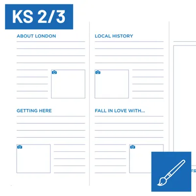 London Travel Brochure Template KS2 3 1080X1080px