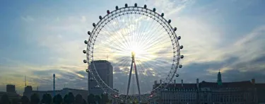 London Eye With Sun Shining Through