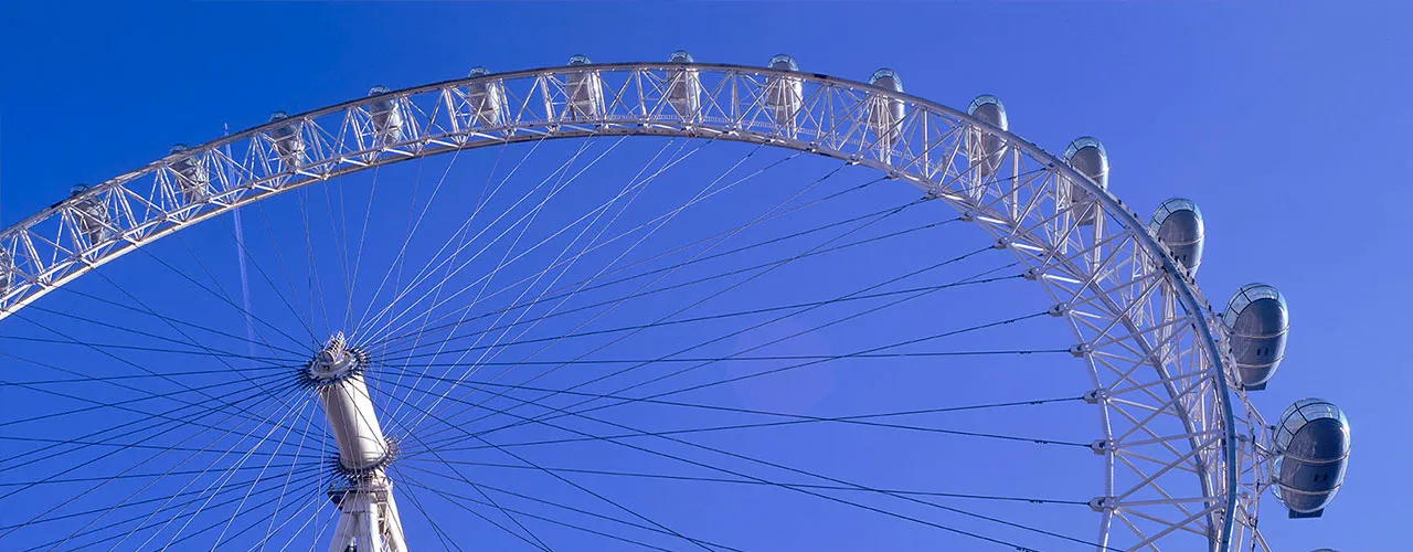 London Eye from below South Bank 