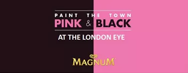 London Eye and Magnum black and pink partnership