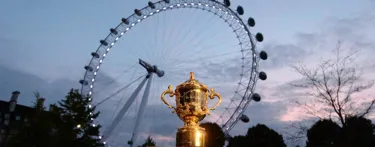 Rugby world cup in front of London Eye