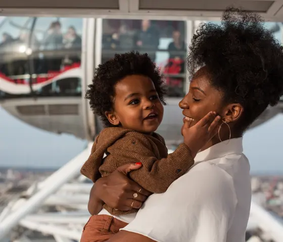 Mum and baby son on London Eye