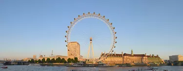 Panoramic London Eye By River Thames
