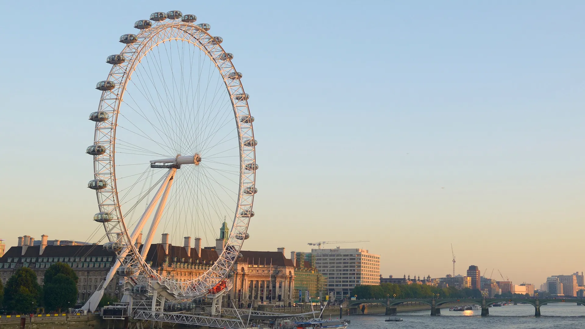 London Eye Landscape Sunset