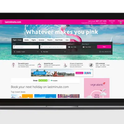 Lastminute website