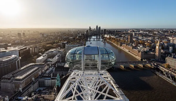 Top down view of the London Eye Pod
