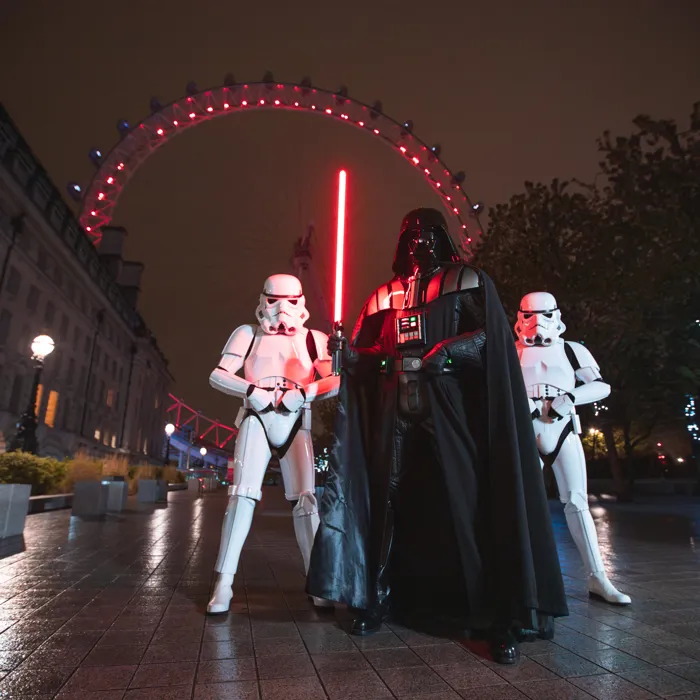 Darth Vader and Stormtroopers visit on May 4th