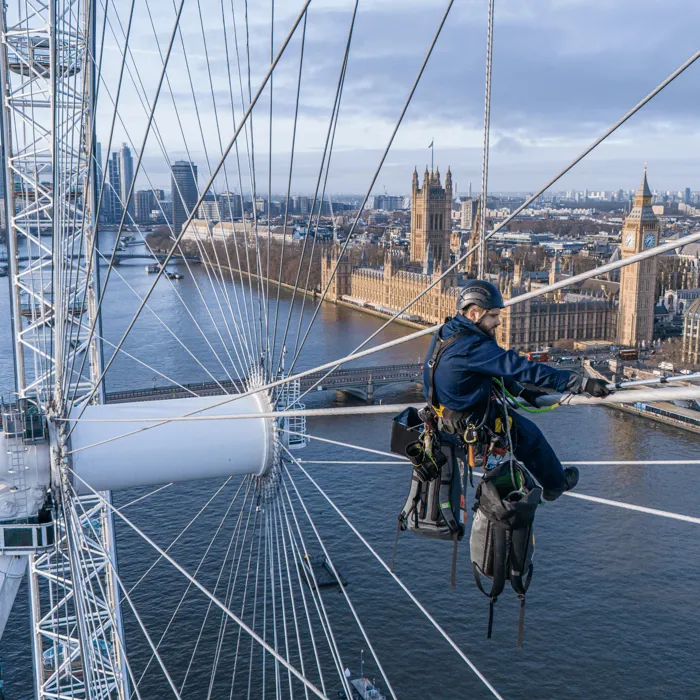 The London Eye gets a Spring Clean