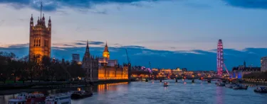 London Eye And Houses Of Parliament At Night