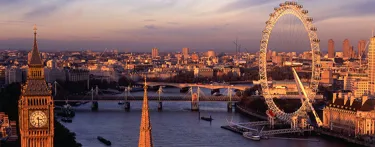 London Eye And Big Ben Over River Thames